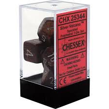 Speckled Silver Volcano 7 Dice Set - CHX25344